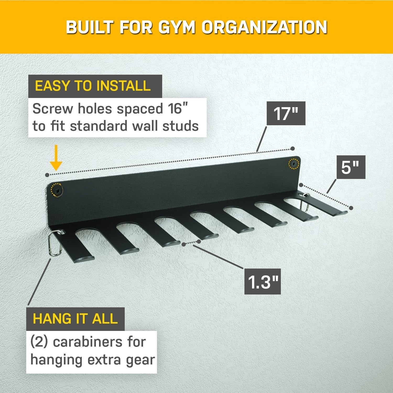 Double Circle Wall Mount Gym Storage Rack