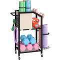 Rolling Home Gym Storage Rack