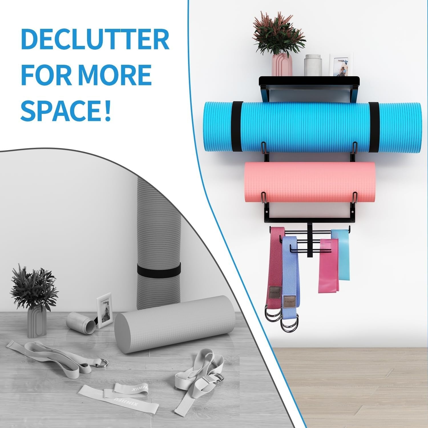 Wall Mount Yoga Mat Holder