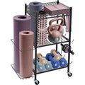 Rolling Yoga Mat Storage Rack