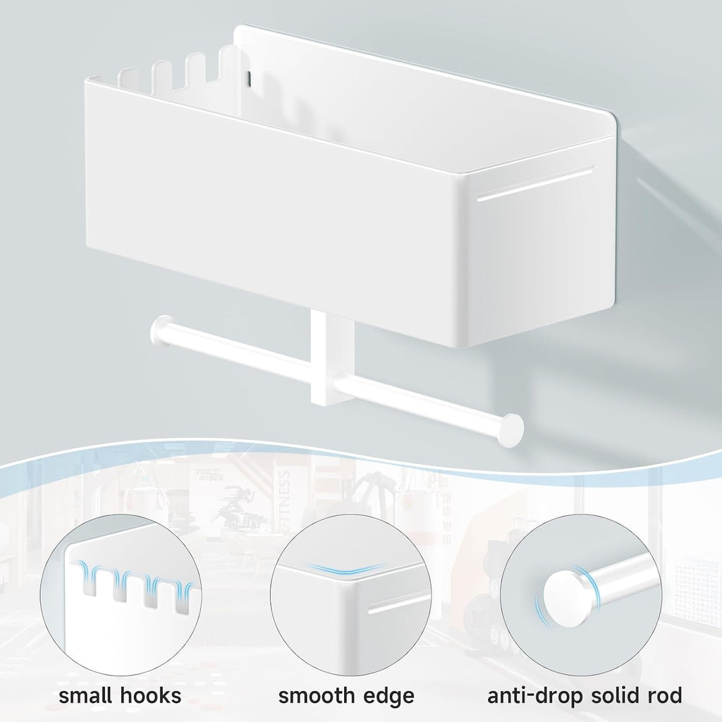 White Wall Mount Resistance Bands Rack