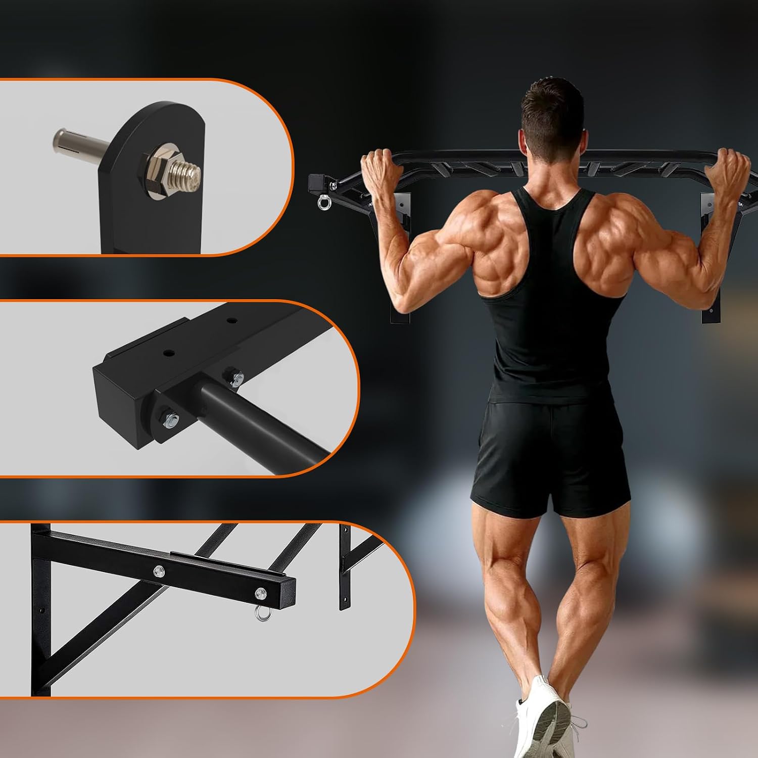 Multifunctional Wall Mount Pull-Up Bar
