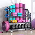 Multifunctional Rolling Yoga Mat Storage Cart