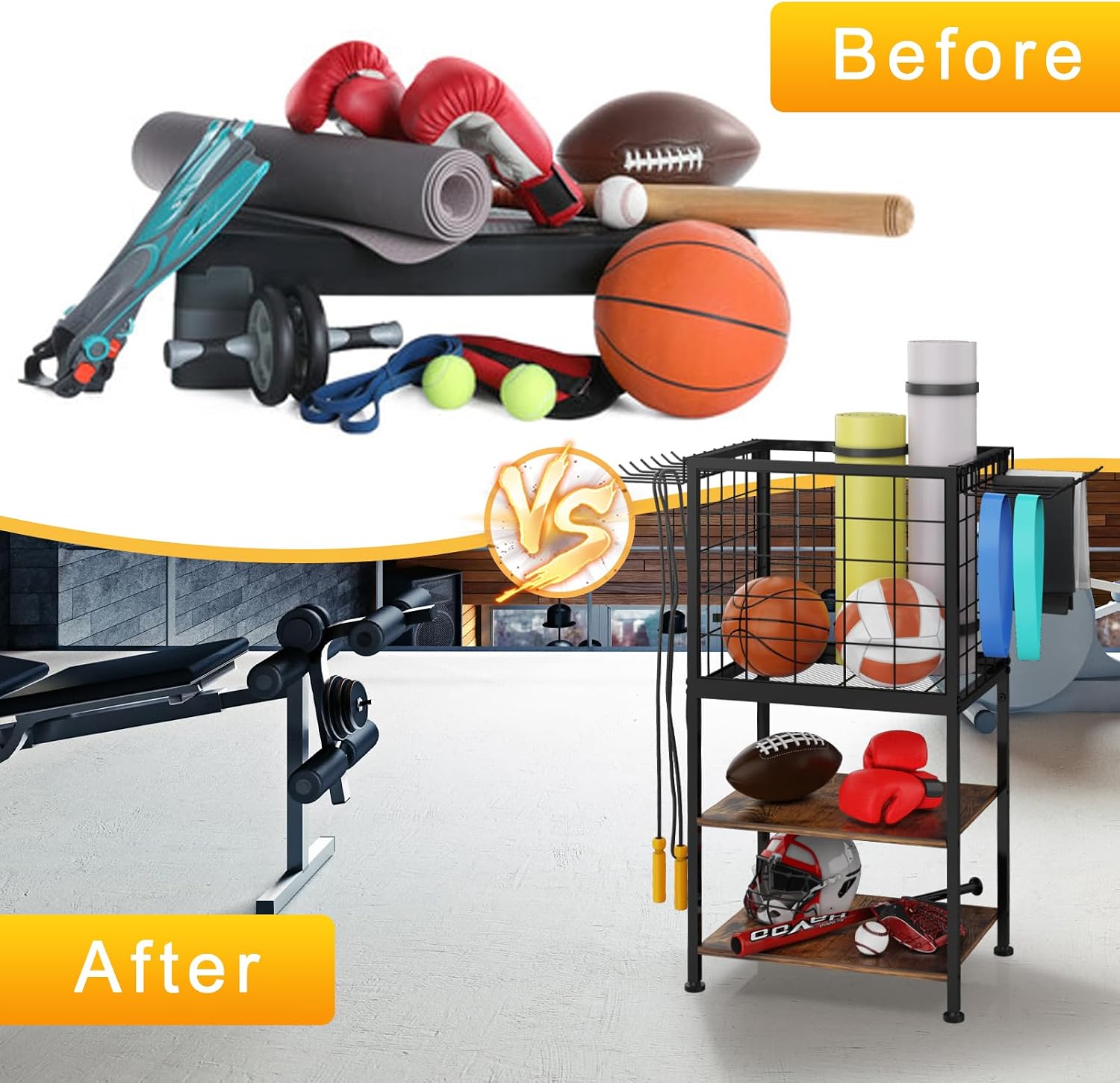 Home Gym Storage Organizer