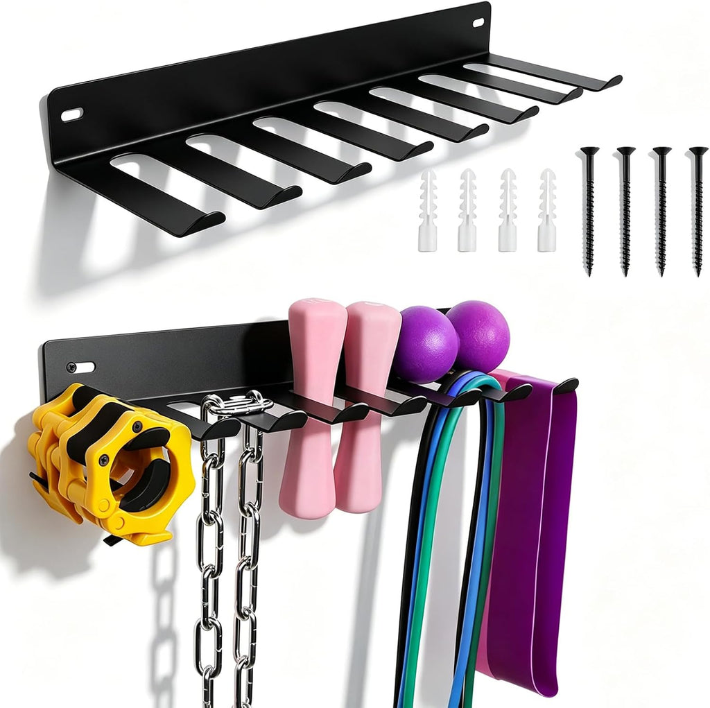 2 Pack Wall Mount Gym Storage Rack