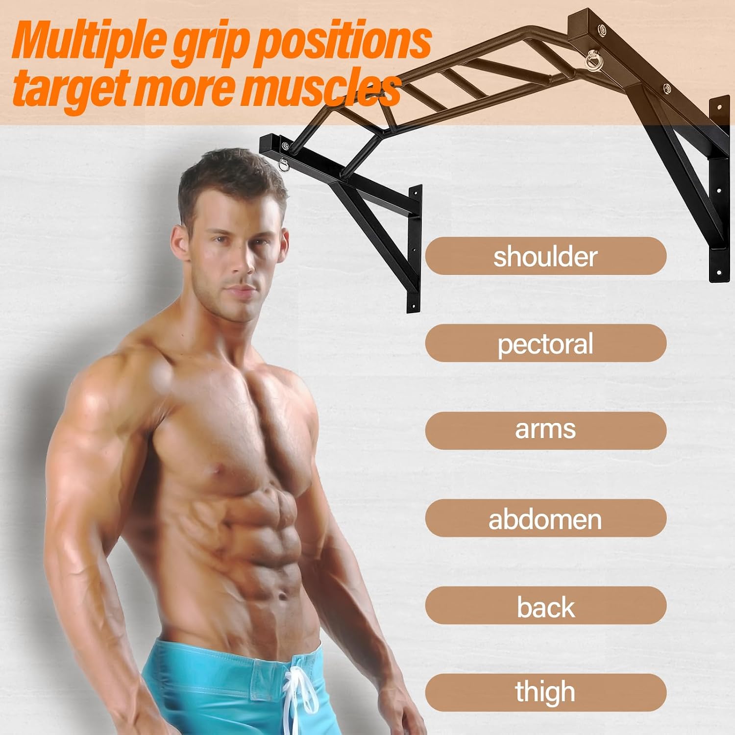 Multifunctional Wall Mount Pull-Up Bar
