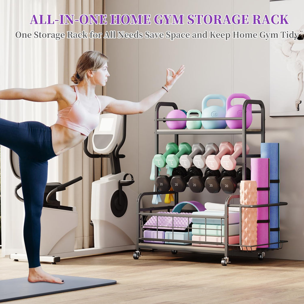 Rolling Dumbbell Rack