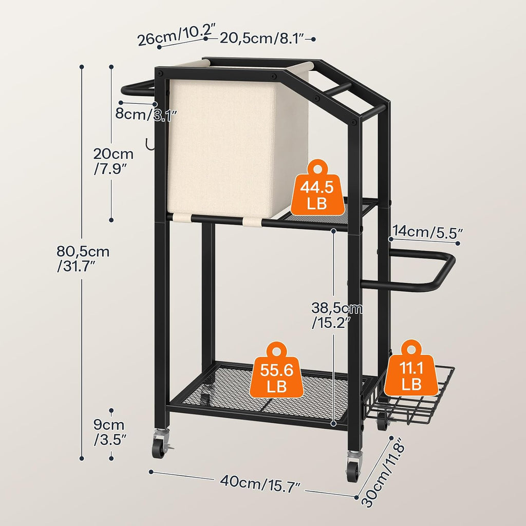 Rolling Home Gym Storage Rack