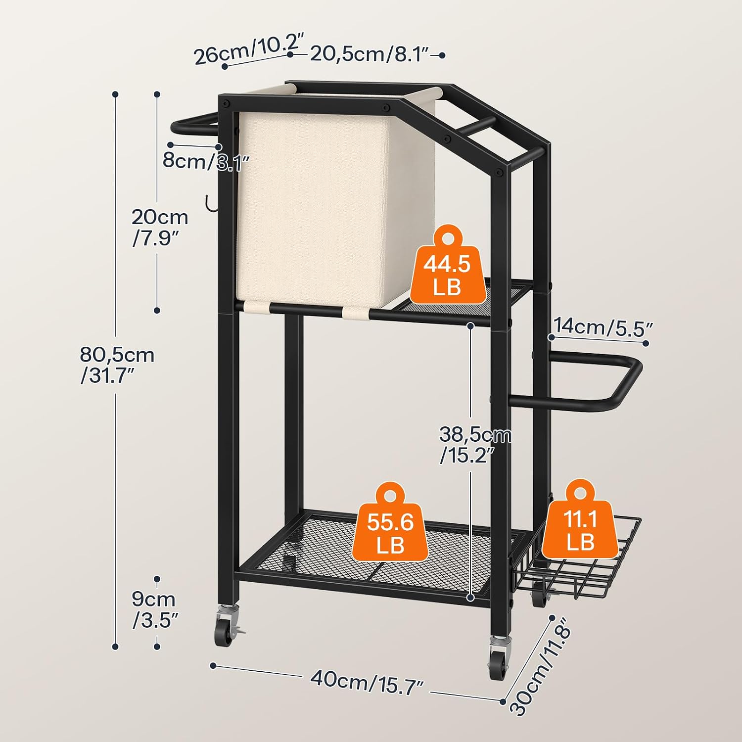 Rolling Home Gym Storage Rack