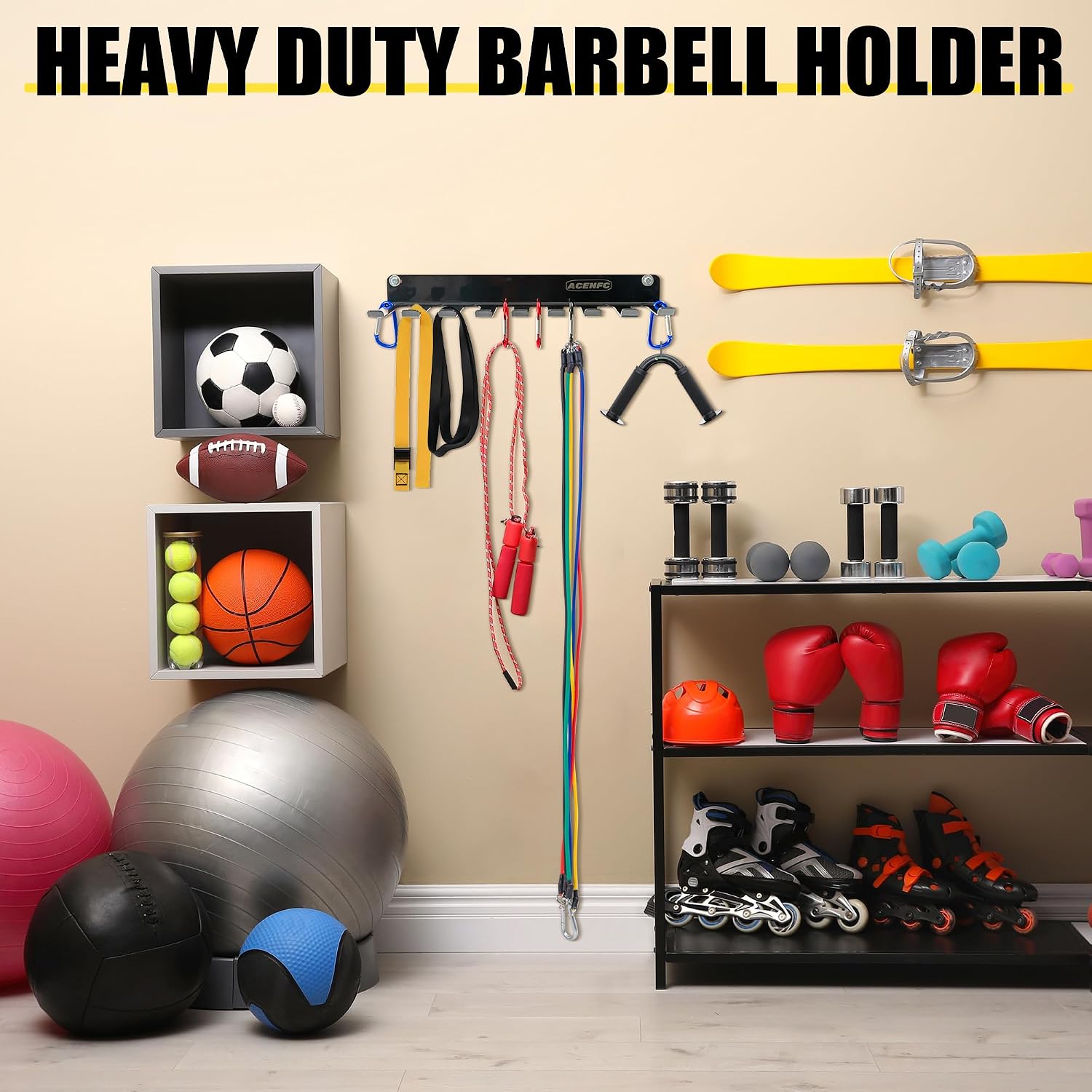 Wall-Mounted Home Gym Organizer