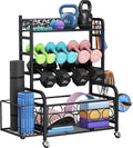 3-Tier Rolling Dumbbell Rack