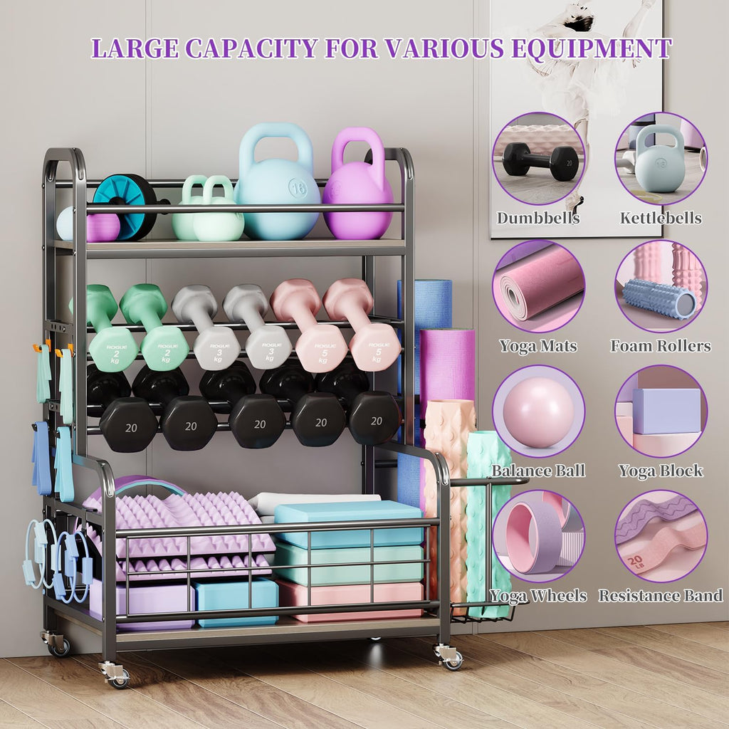 Rolling Dumbbell Rack