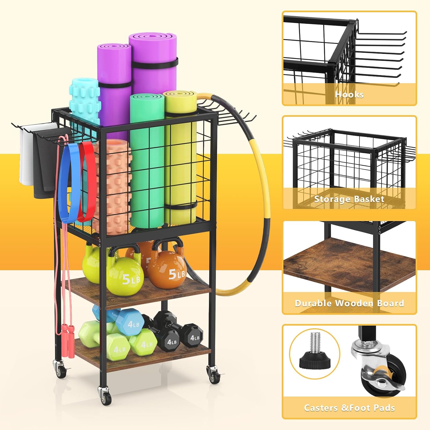 Home Gym Storage Organizer