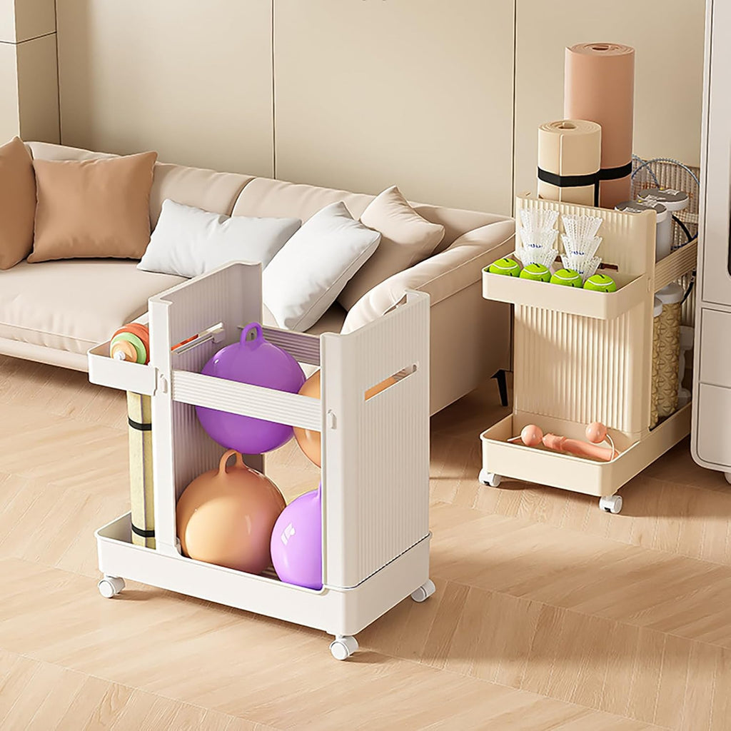 Rolling Yoga Mat Storage Cart