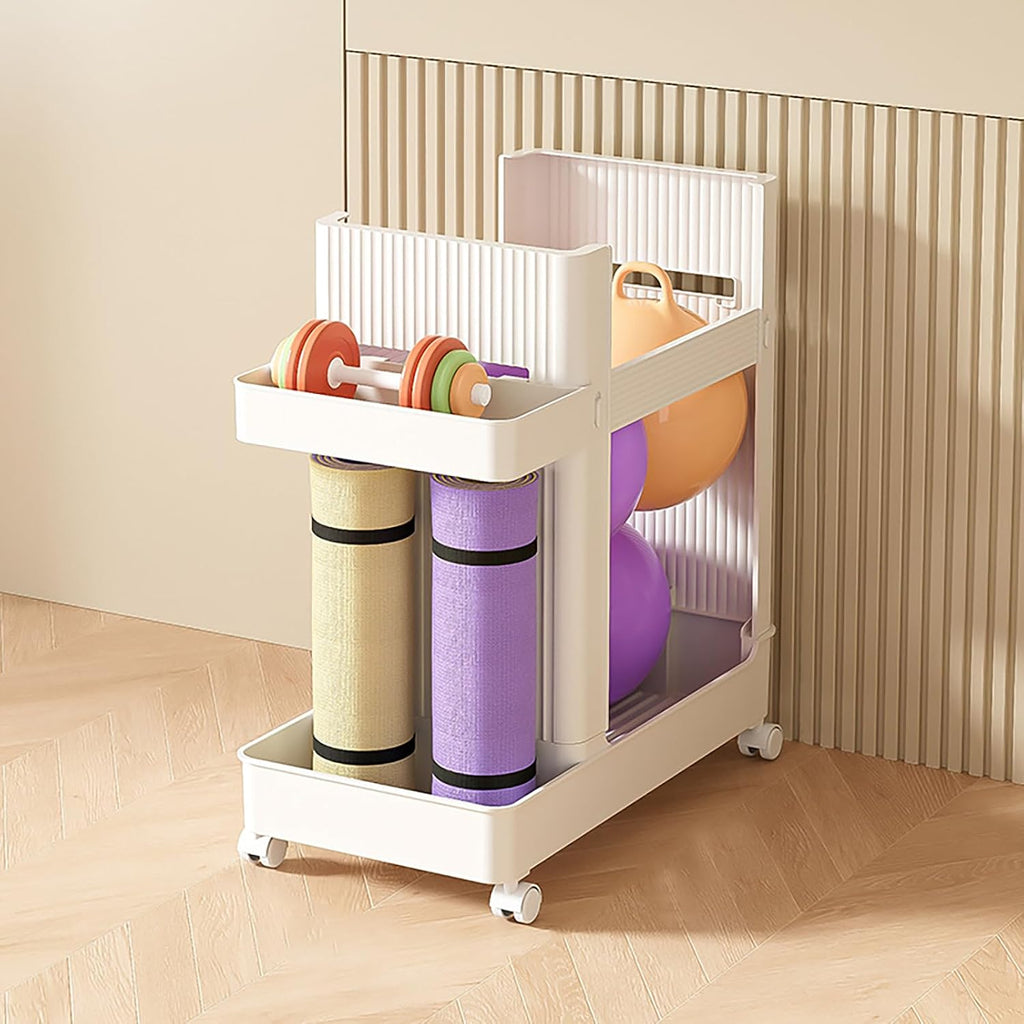 Rolling Yoga Mat Storage Cart