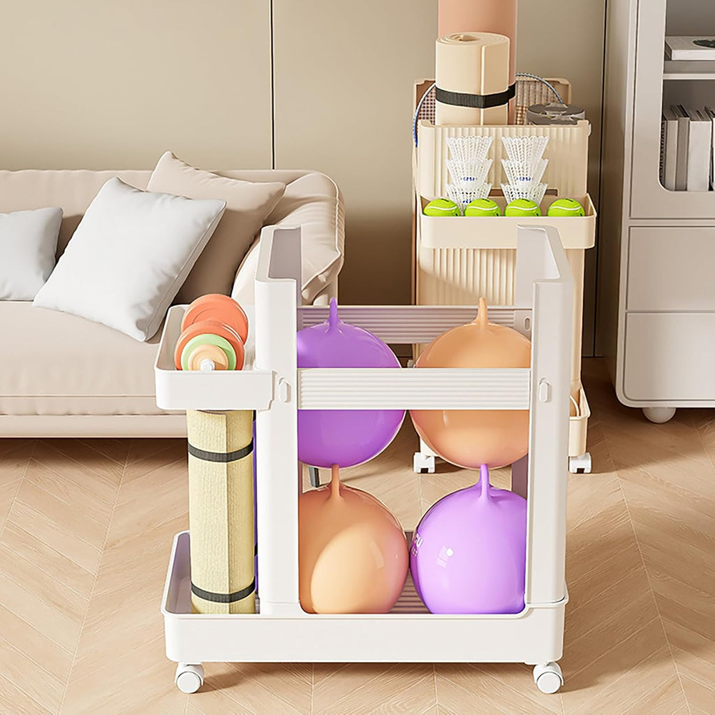Rolling Yoga Mat Storage Cart