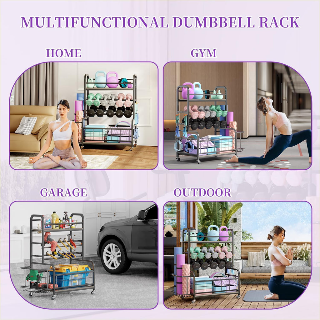 Rolling Dumbbell Rack