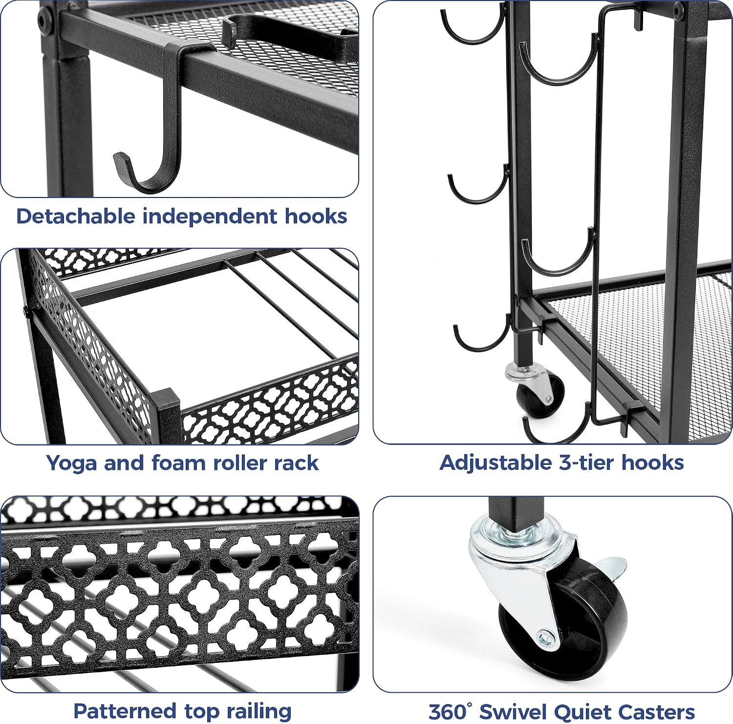 Rolling Yoga Mat Storage Rack