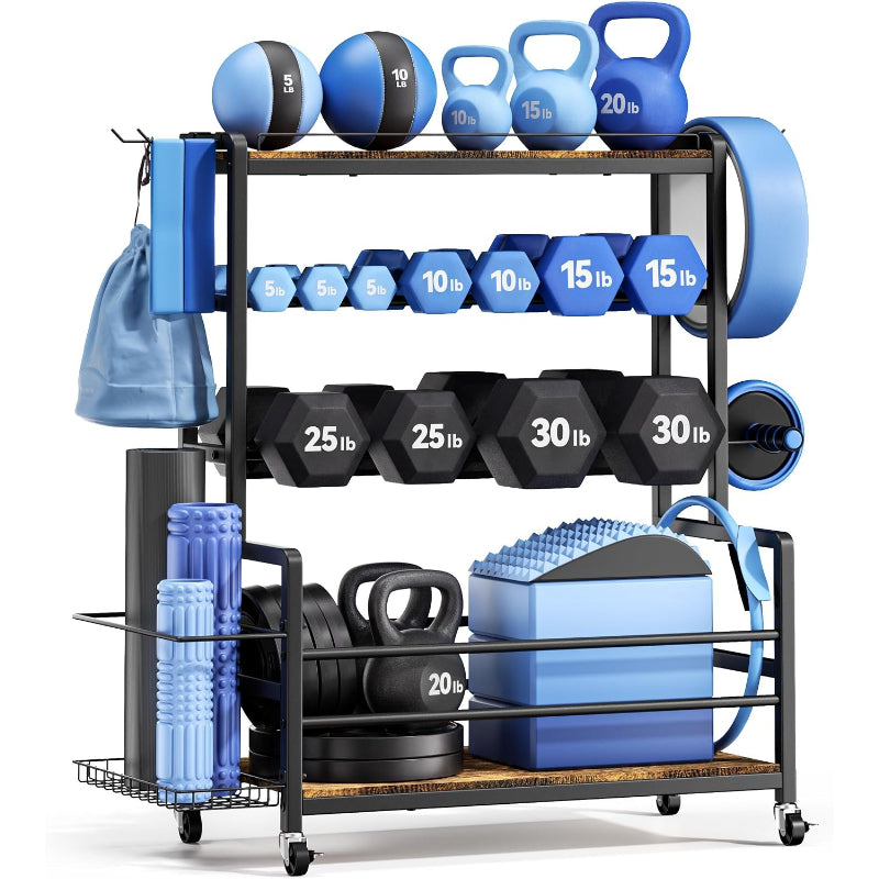 500LBS Rolling Dumbbell Rack