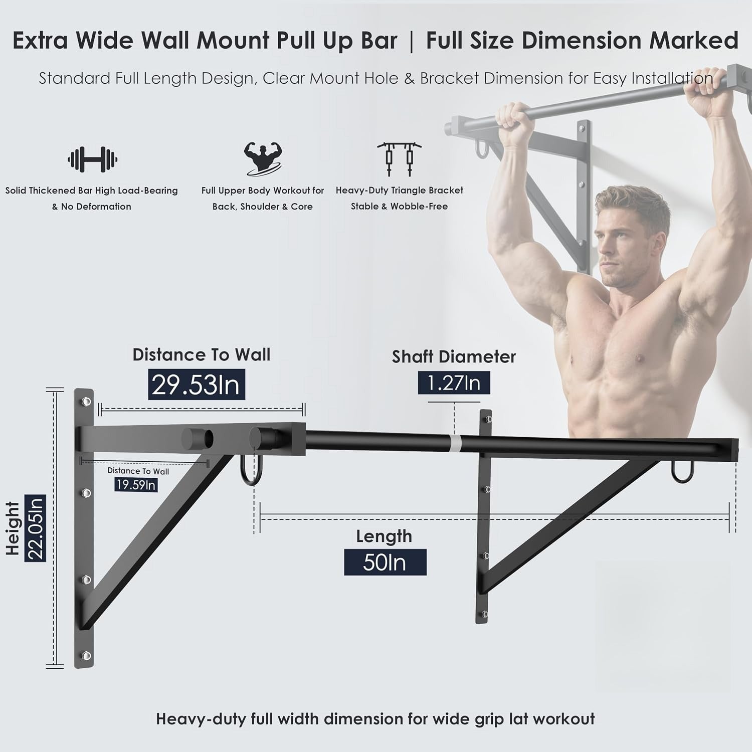 Wall Mounted Pull Up Bar